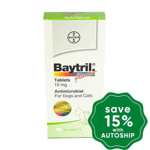 Bayer - Baytril 15mg - 50 Tablets - PetProject.HK