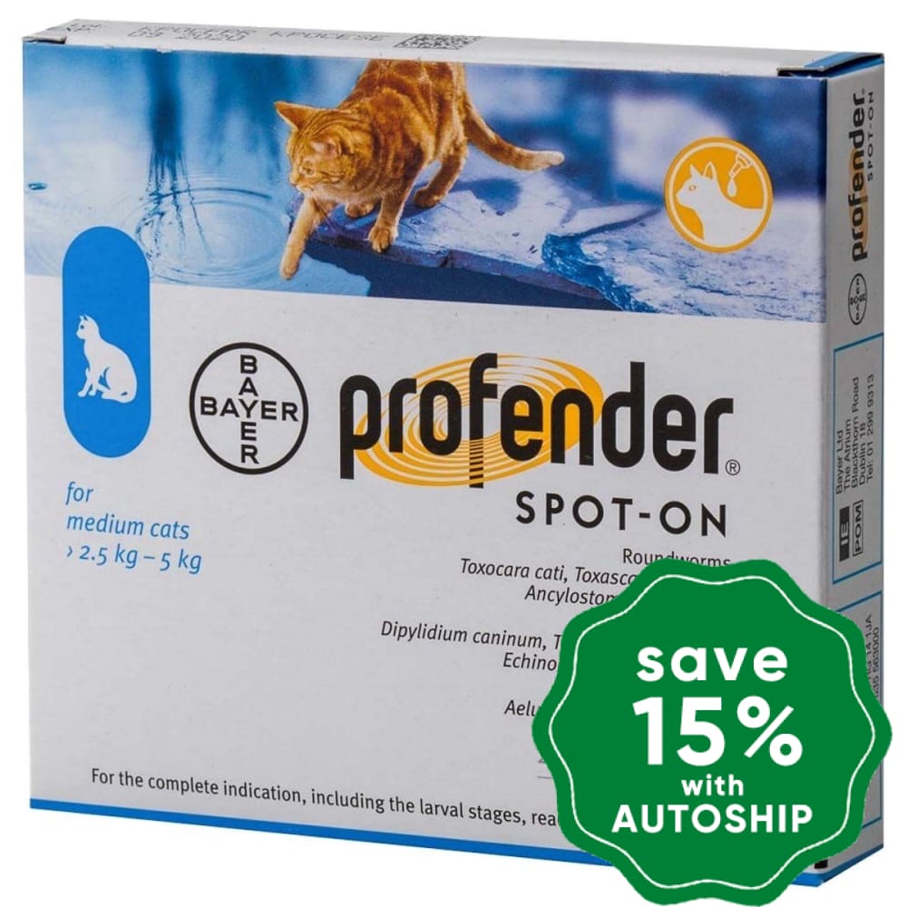 Bayer - Profender Spot-On - for Cats 2.5-5 kg - 2 Pipes - PetProject.HK