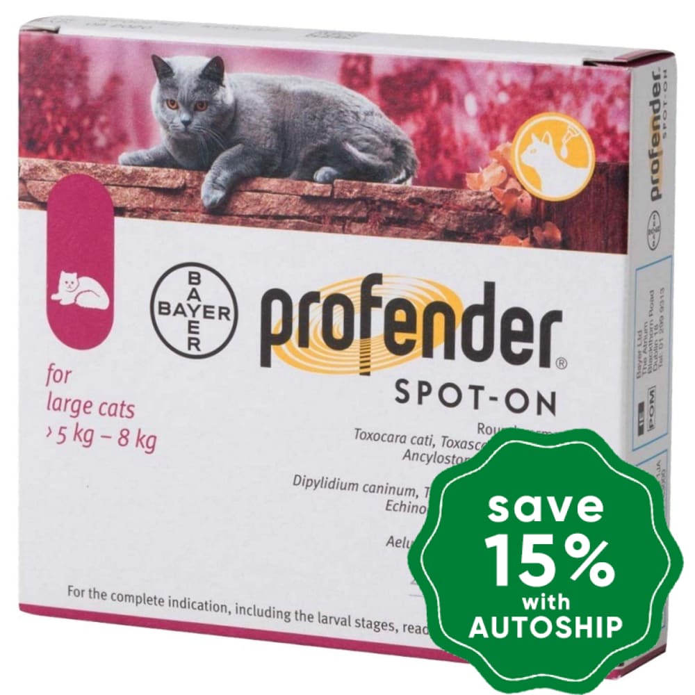 Bayer - Profender Spot-On - for Cats 5-8 kg - 2 Pipes - PetProject.HK
