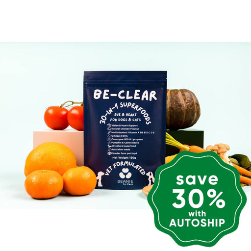 Beanie 4 Paws - Be-Clear 30-In-1 Superfoods For Dogs & Cats Eye Heart Care 150G