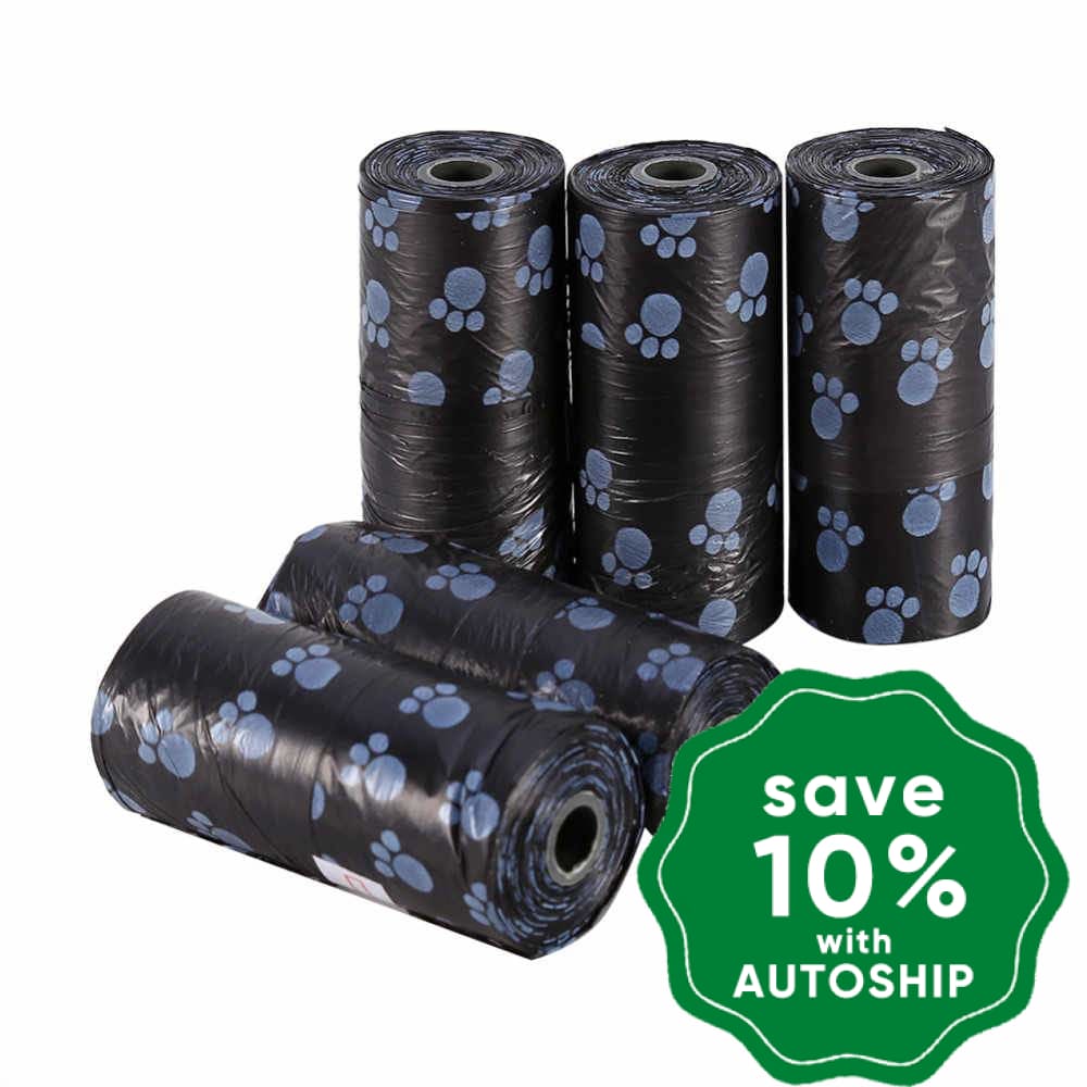 Best Pet Supplies - Biodegradable Refill Bags Black Paws Scented - 8 Rolls - PetProject.HK