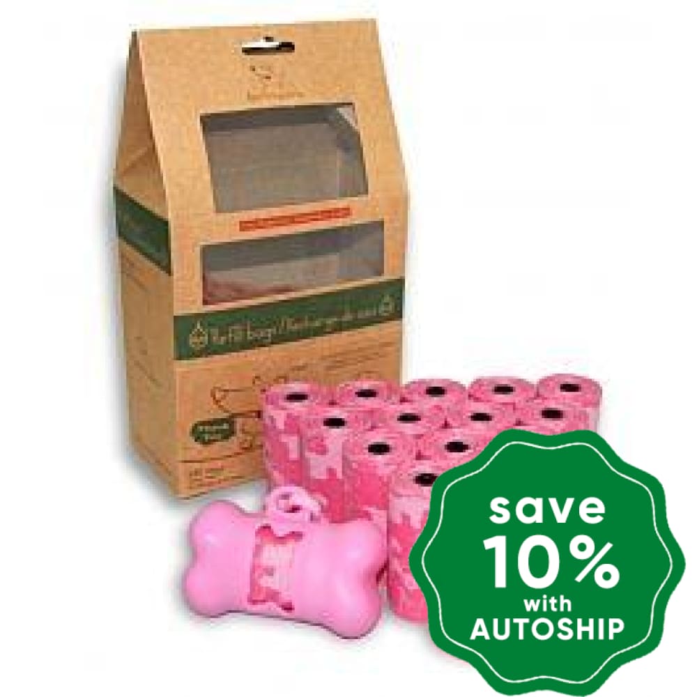 Best Pet Supplies - Biodegradable Refill Bags Pink Dog Scented - 16 Rolls - PetProject.HK