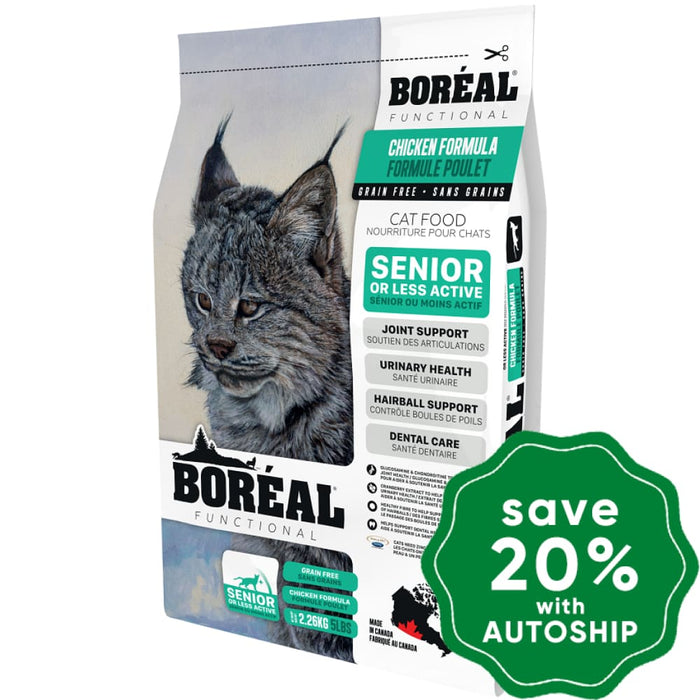Boreal - Grain Free Cat Food Senior & Less Active 5Lb Cats