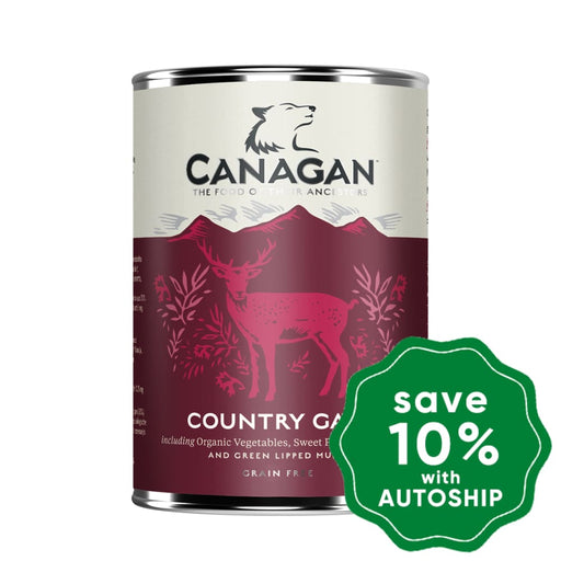 Canagan - Grain Free Canned Adult Dog Food - Country Game - 400G (3 Cans) - PetProject.HK