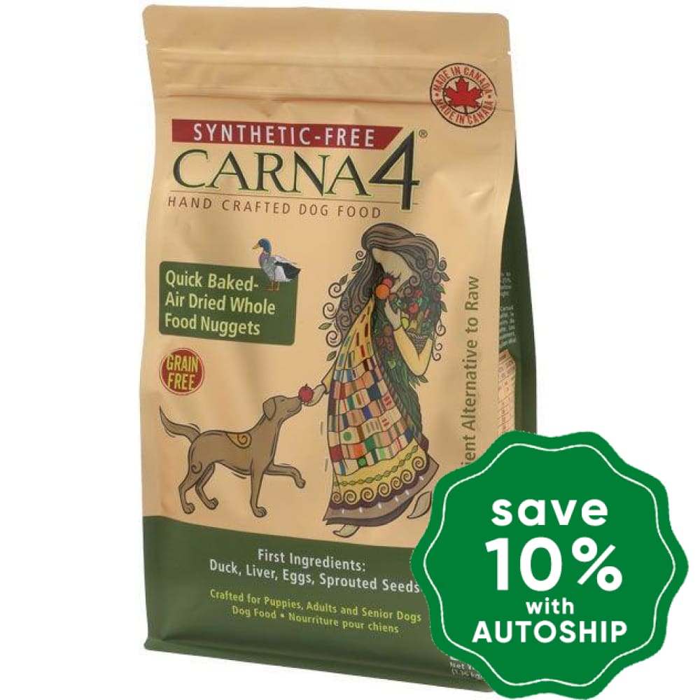 Carna4 - Dry Food For Dogs Grain Free Air-Dried Duck Recipe 22Lb