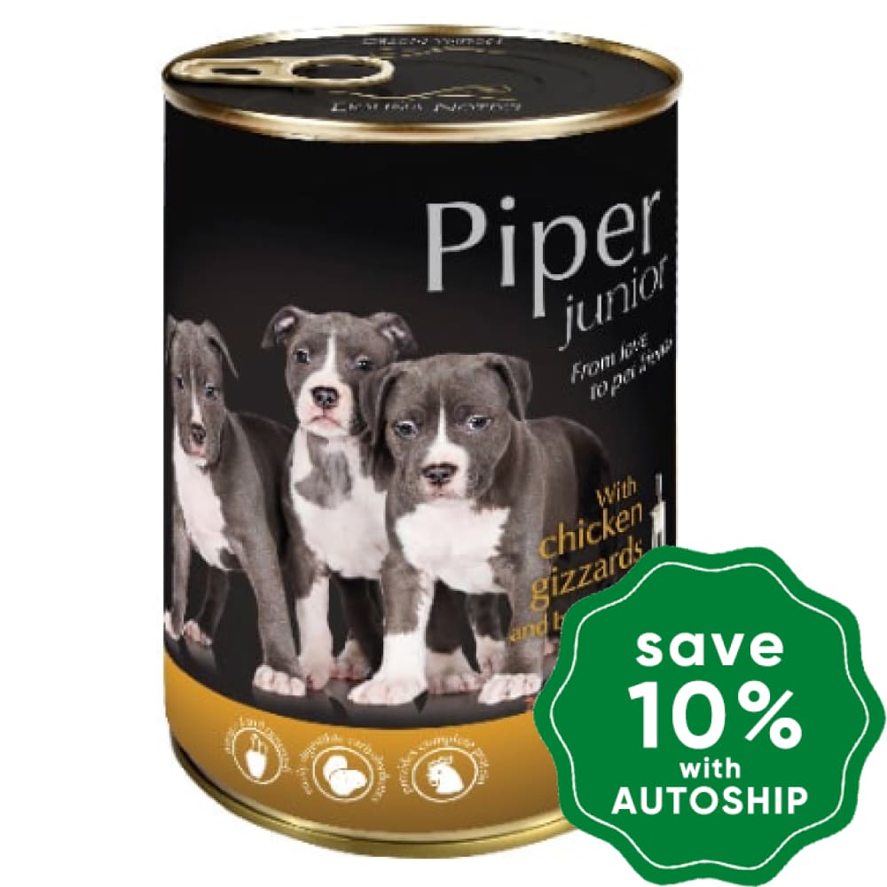 Dolina Noteci - Piper Premium Wet Junior Dog Food Chicken Gizzards & Brown Rice 400G (Min. 24 Cans)