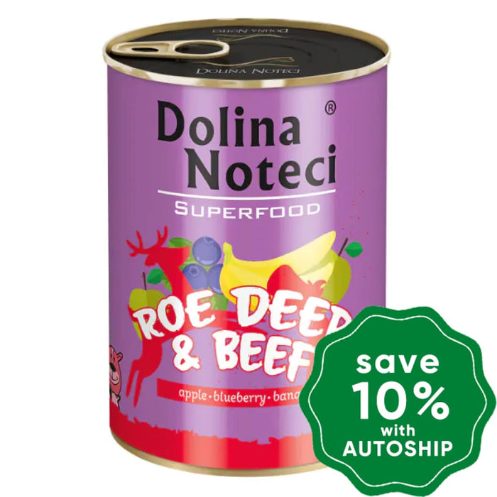 Dolina Noteci - Superfood Wet Dog Food Roe Deer & Beef 400G (Min. 6 Cans) Dogs