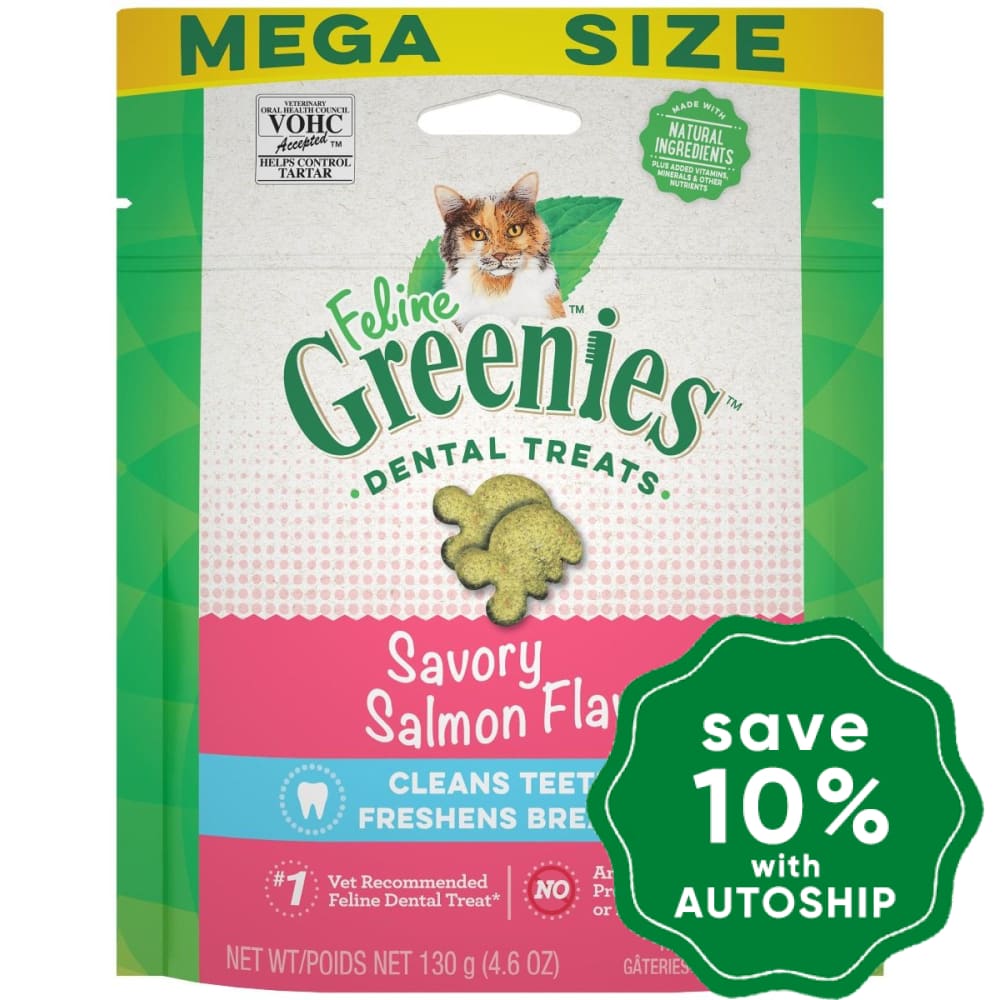 Feline Greenies - Dental Treats Savory Salmon Flavor 4.6Oz Cats