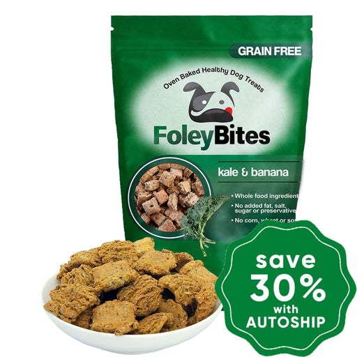 Foleybites - All-Natural Plant-Based Grain-Free Dog Treats Kale & Banana 400G Dogs