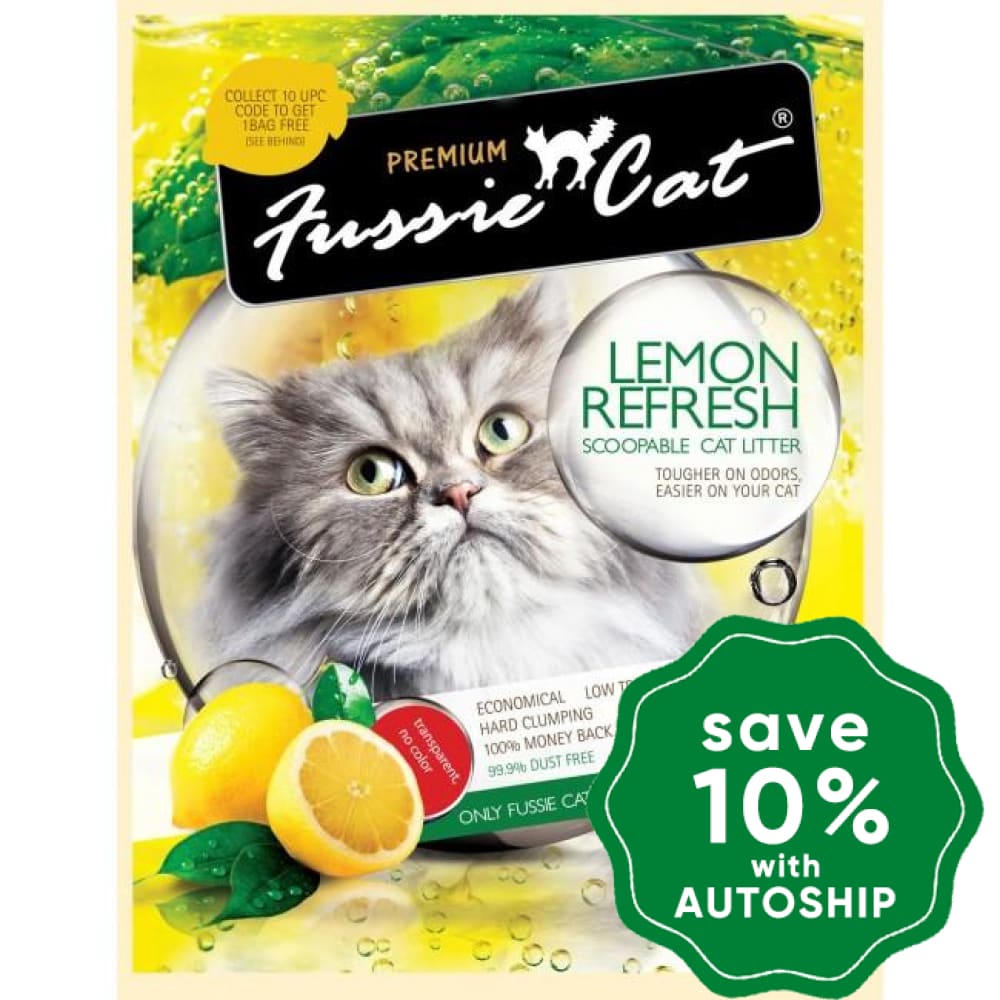 Fussie Cat Litter - Lemon Refresh Clay Litter - 10L - PetProject.HK