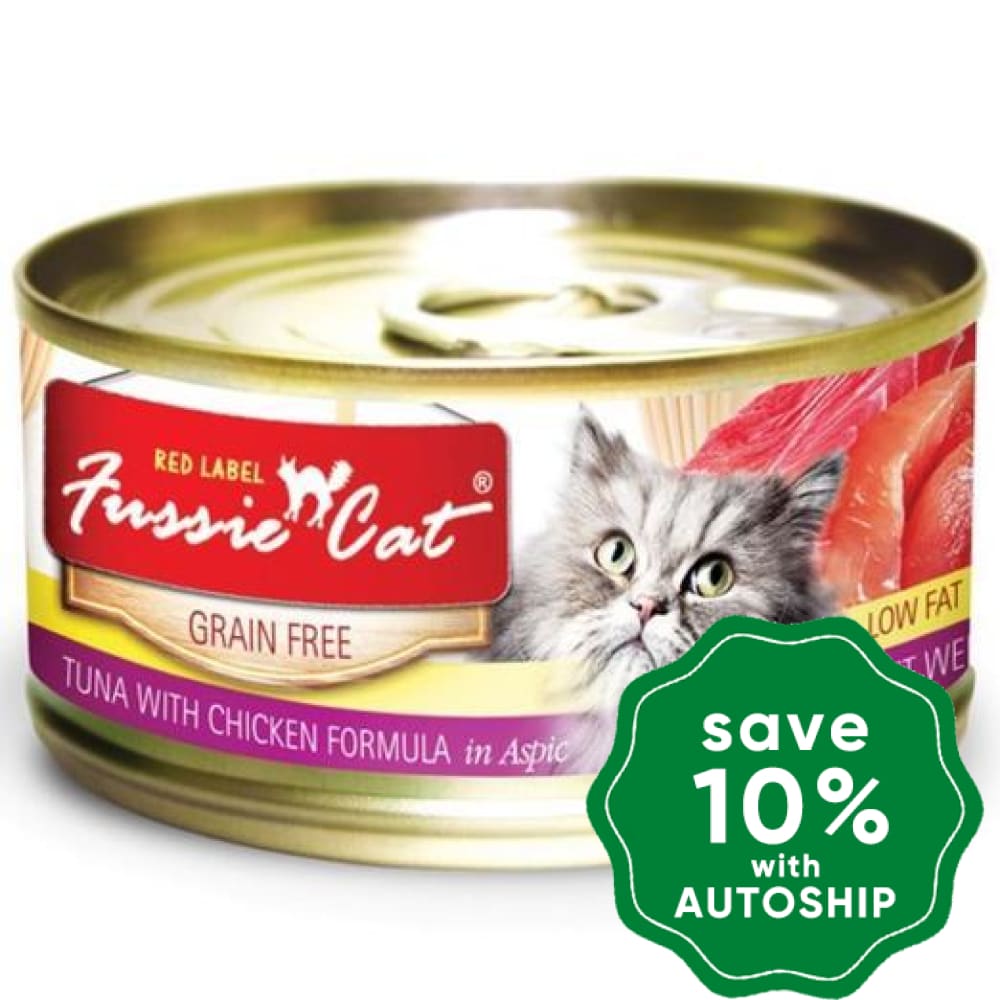 Fussie Cat - Red Label - Tuna with Chicken - 80G (24 Cans) - PetProject.HK