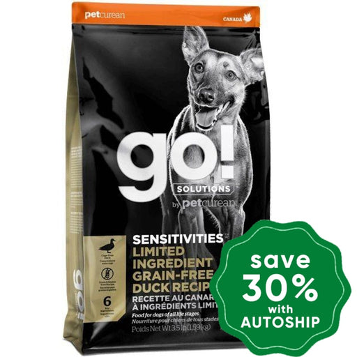 GO! SOLUTIONS - SENSITIVITIES Dry Food for Dog - Limited Ingredient Grain Free Duck Recipe - 3.5LB