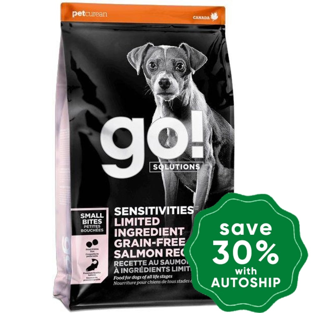 GO! SOLUTIONS - SENSITIVITIES Dry Food for Dog - Limited Ingredient Grain Free Salmon Small Bites Recipe - 3.5LB