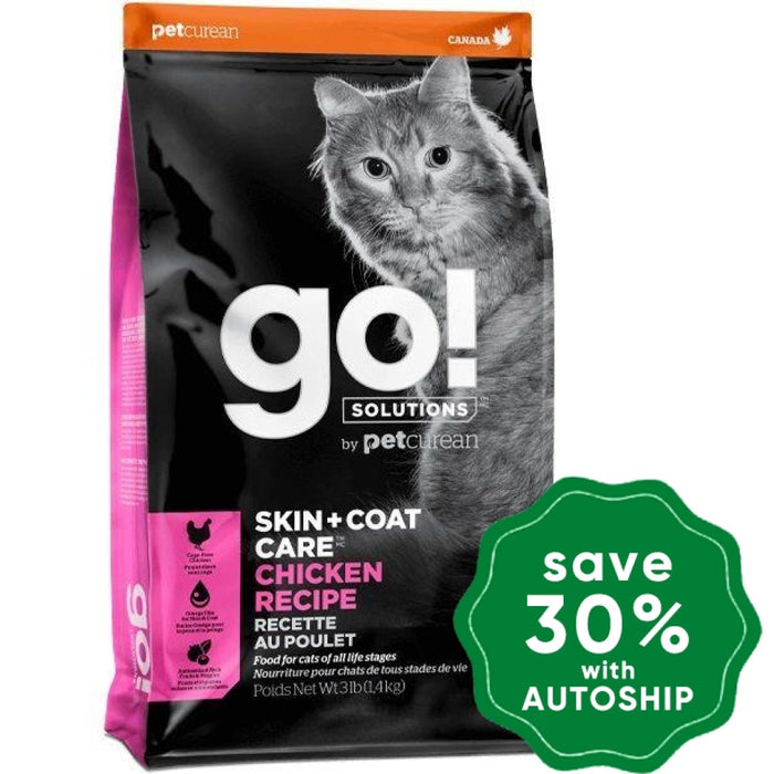 GO! - GO! SOLUTIONS - SKIN + COAT CARE Dry Food for Cat - Chicken Recipe - 8LB