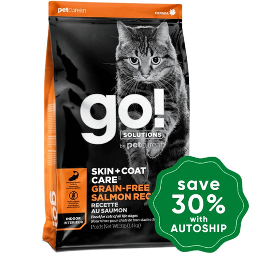 GO! SOLUTIONS - SKIN + COAT CARE Dry Food for Cat - Grain Free Salmon Recipe - 3LB