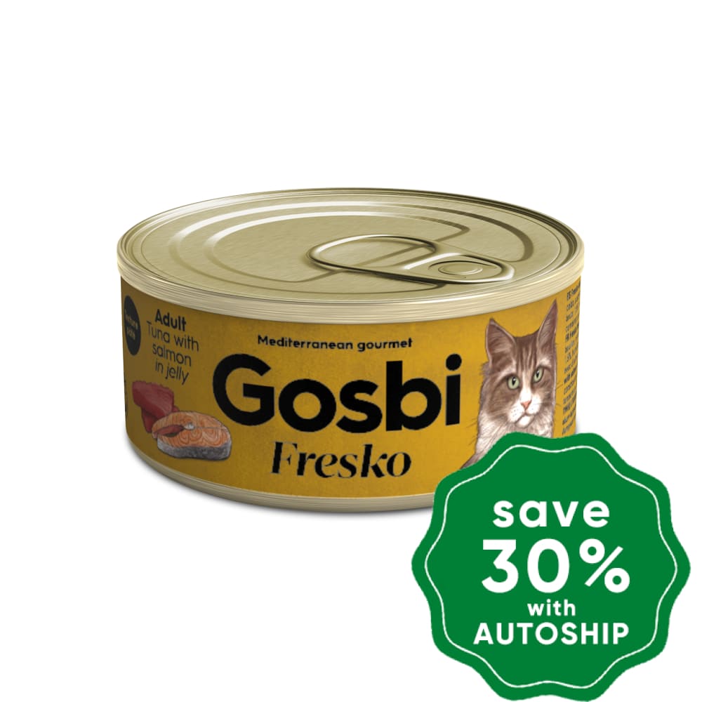 Gosbi - Wet Food For Adult Cats Tuna & Salmon In Jelly 70G (Min. 32 Cans)