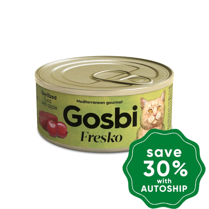 Gosbi - Wet Food For Sterilized Cats Tuna & Apple 70G (Min. 32 Cans)