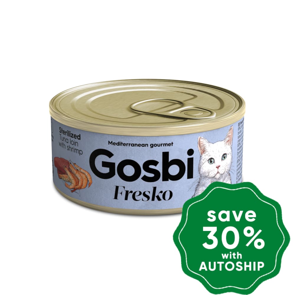 Gosbi - Wet Food For Sterilized Cats Tuna & Shrimp 70G (Min. 32 Cans)