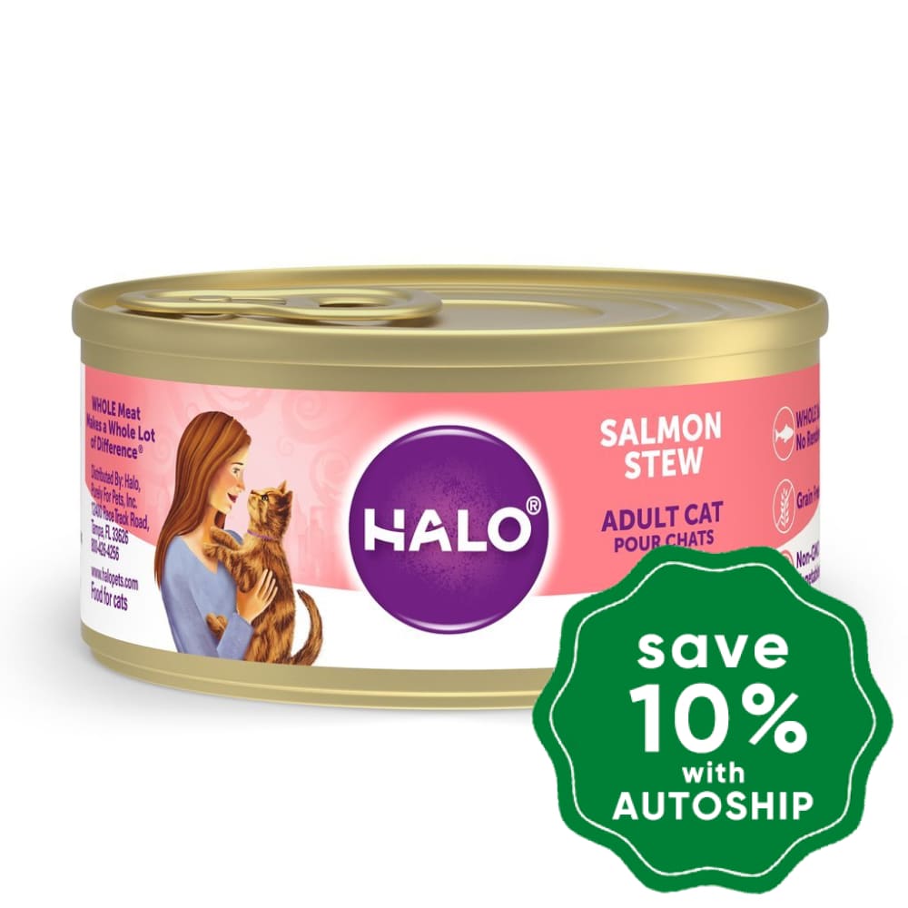 Halo - Adult Canned Cat Food Salmon Stew Recipe 5.5Oz Cats