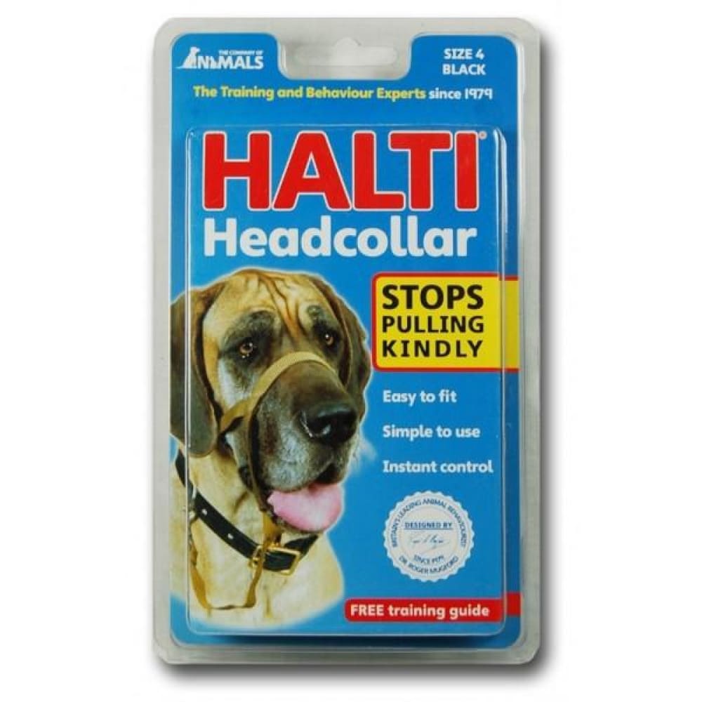 Halti - Padded HeadCollar Black Size 4 (45 - 62cm) - PetProject.HK