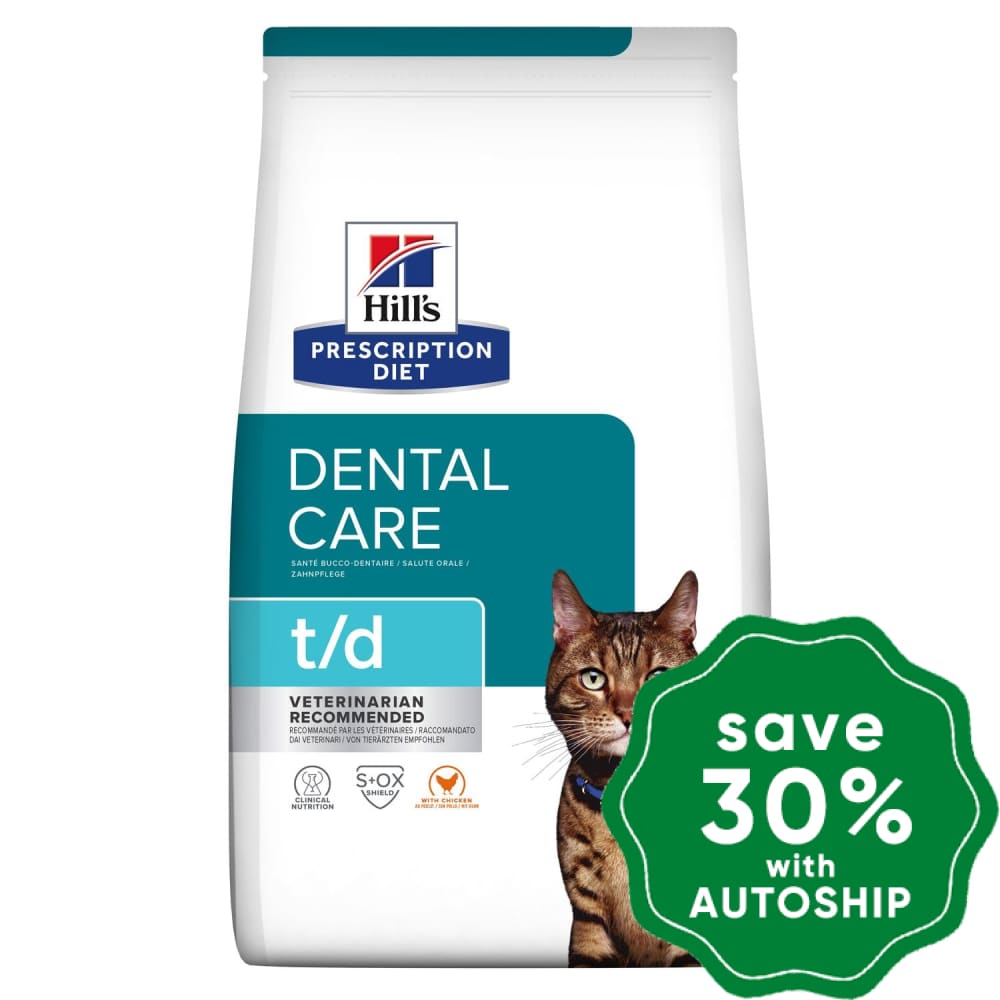 Hills Prescription Diet - Dry Cat Food Feline T/d Dental Care 8.5Lbs Cats