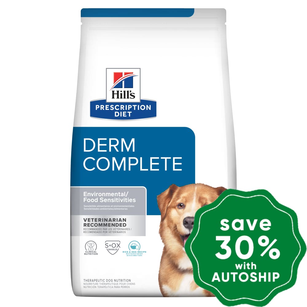 Hills Prescription Diet - Dry Dog Food Canine Derm Complete Environmental Sensitivities 14.3Lb Dogs