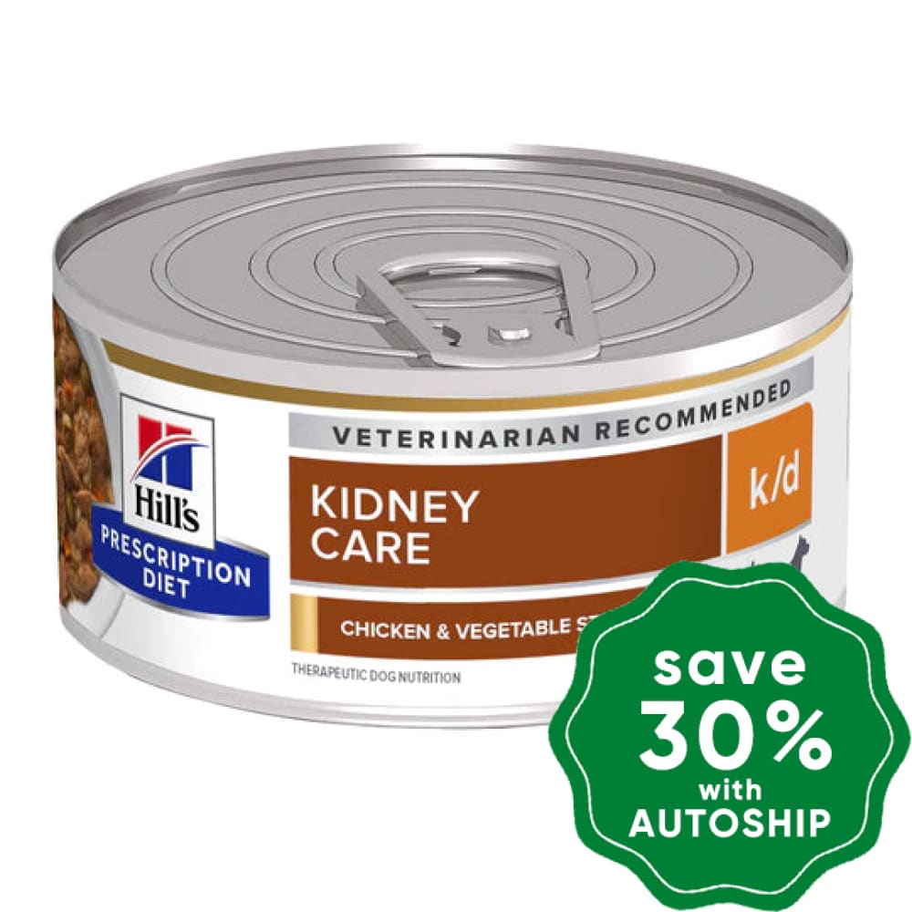 Hills Prescription Diet - Wet Dog Food Canine K/d Kidney Care Can Chicken Stew 5.5Oz (Min. 24 Cans)