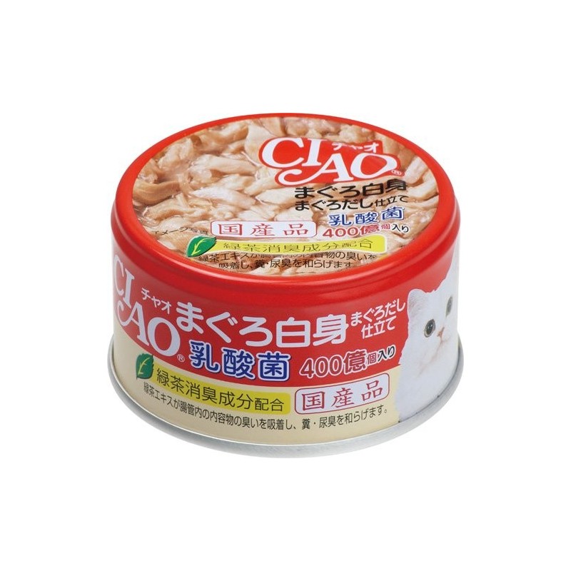 CIAO - Cat Canned Food - Lactic Acid Bacteria - Tuna in Tuna Soup - 85G (24 Cans) - PetProject.HK