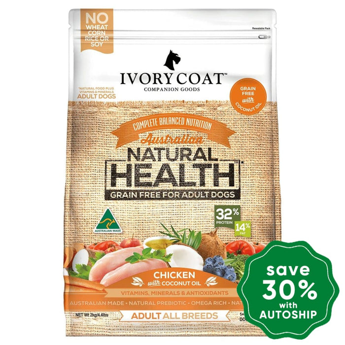 Ivory Coat - Dry Food For Adult Dogs Grain-Free Chicken With Coconut Oil Recipe 13Kg