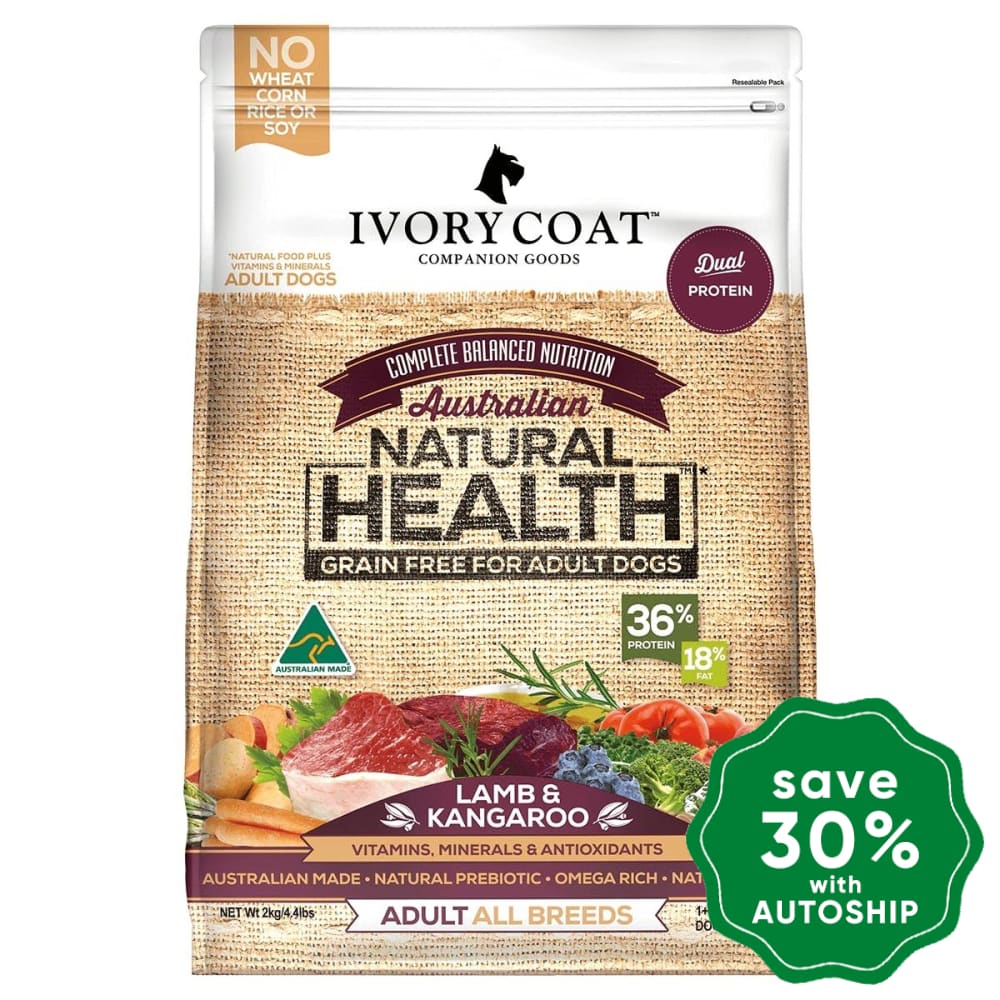Ivory Coat - Dry Food For Adult Dogs Grain-Free Lamb & Kangaroo Recipe 2Kg