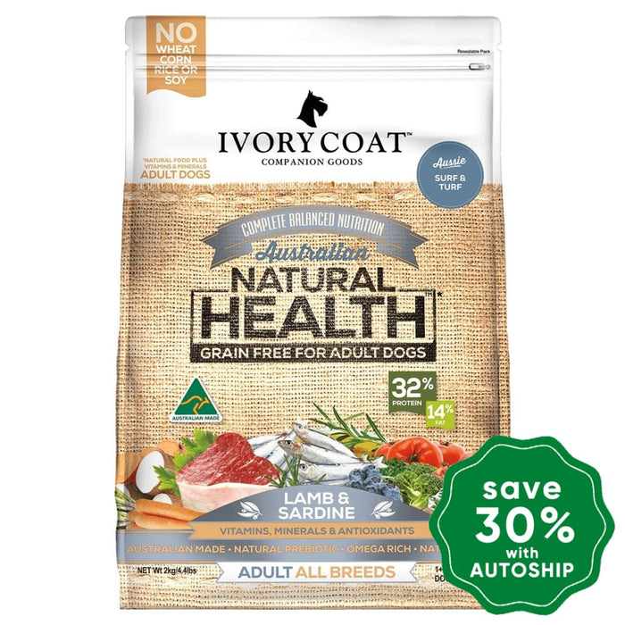 Ivory Coat - Dry Food For Adult Dogs Grain-Free Lamb & Sardine Recipe 13Kg