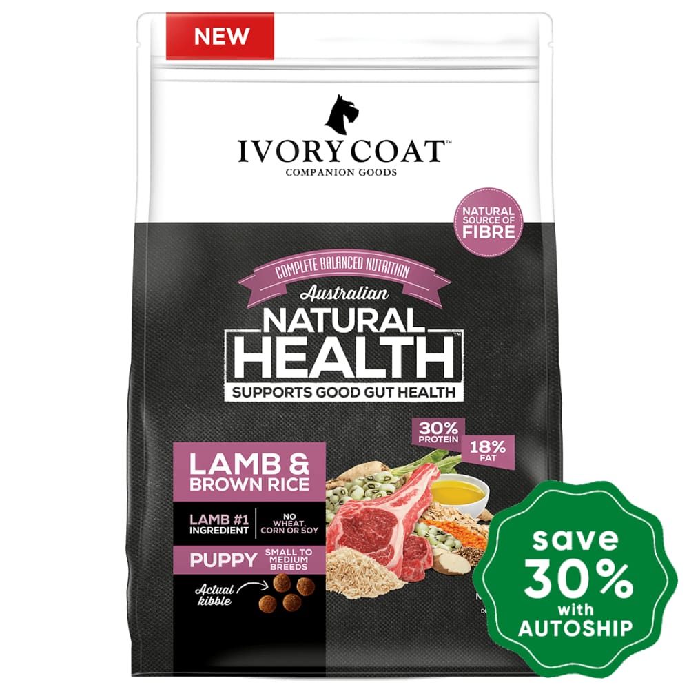 Ivory Coat - Dry Food For Puppies Natural Health Lamb & Brown Rice 2.5Kg Dogs