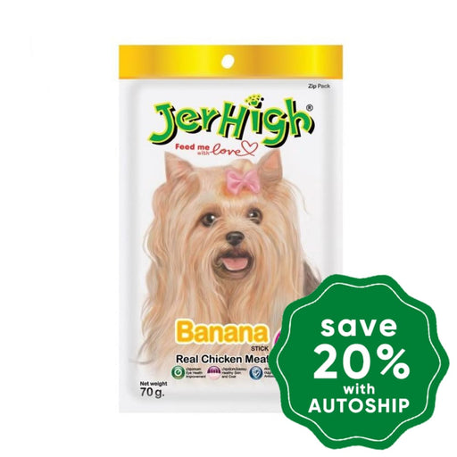 Jerhigh - Dry Dog Treats Real Chicken Meat With Banana 70G Dogs
