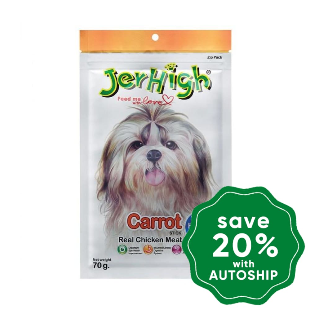 Jerhigh - Dry Dog Treats Real Chicken Meat With Carrot 70G Dogs