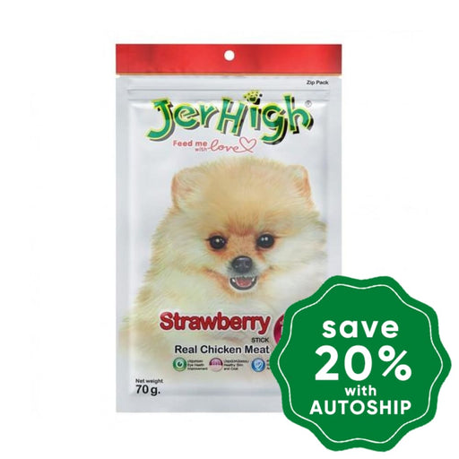 Jerhigh - Dry Dog Treats Real Chicken Meat With Strawberry 70G Dogs