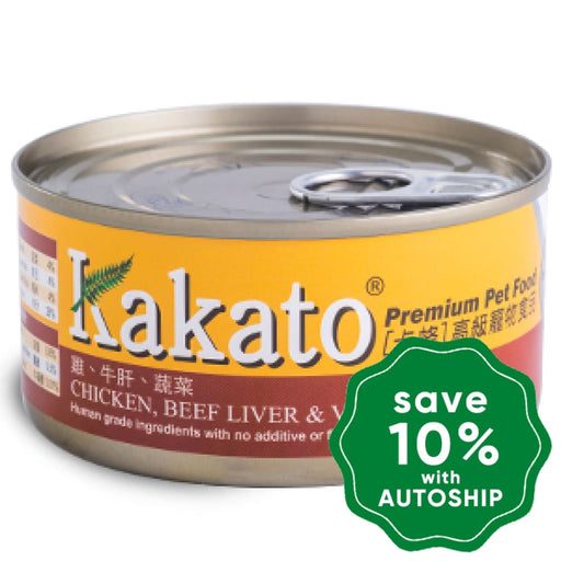 Kakato - Canned Dog and Cat Food - Chicken, Beef Liver & Vegetables - 170G (4 cans) - PetProject.HK