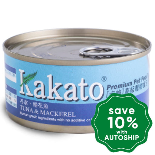 Kakato - Canned Dog and Cat Food - Tuna & Mackerel - 170G (48 Cans) - PetProject.HK