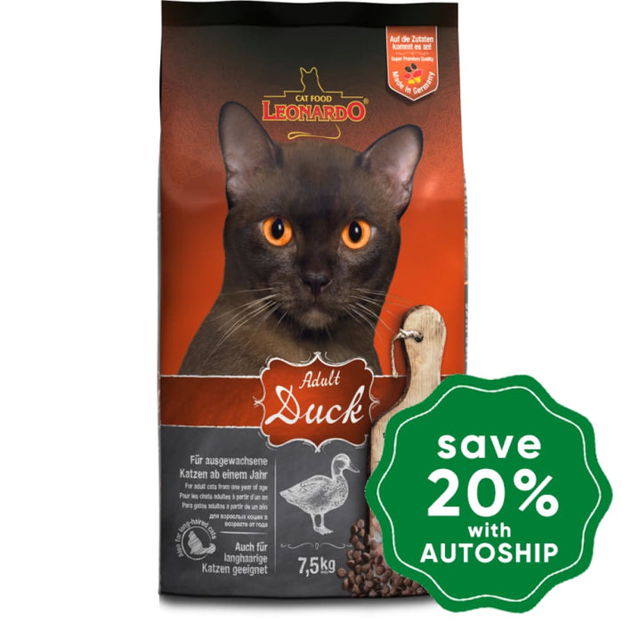 Leonardo - Natural Adult Dry Cat Food Duck Recipe 7.5Kg Cats
