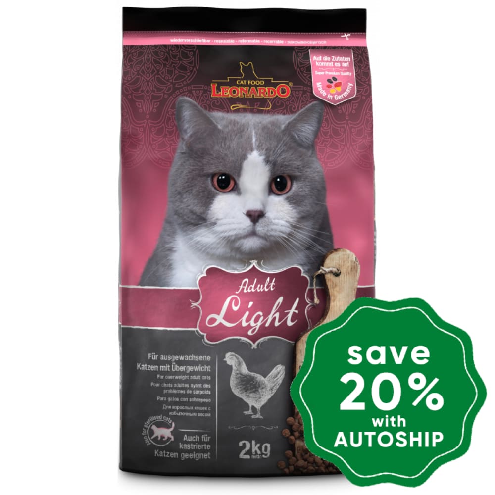 Leonardo - Natural Adult Dry Cat Food Weight Loss Formula Poultry Recipe 2Kg Cats