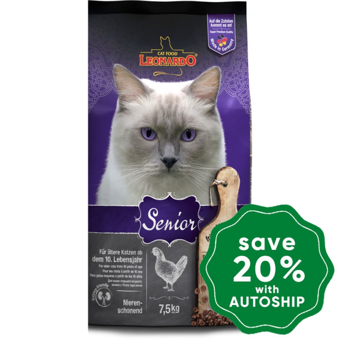 Leonardo - Natural Senior Dry Cat Food Poultry Recipe 7.5Kg Cats