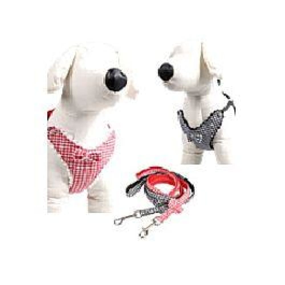 Lovabledog - Houndstooth Leash & Harness with Padding - PetProject.HK
