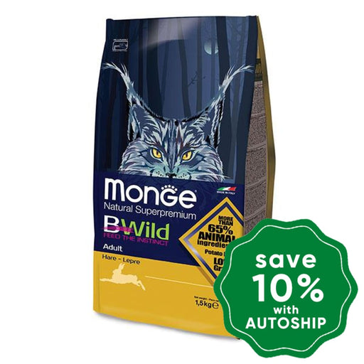 Monge - BWild Adult Dry Cat Food - Wild Hare - 10KG - PetProject.HK