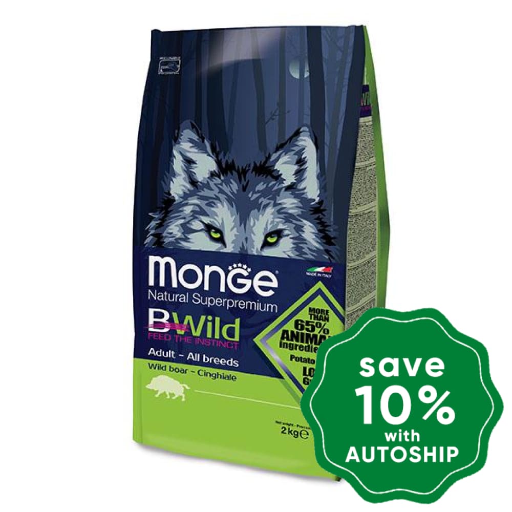 Monge - BWild All Breeds Adult Dry Dog Food - Wild Boar - 2KG - PetProject.HK