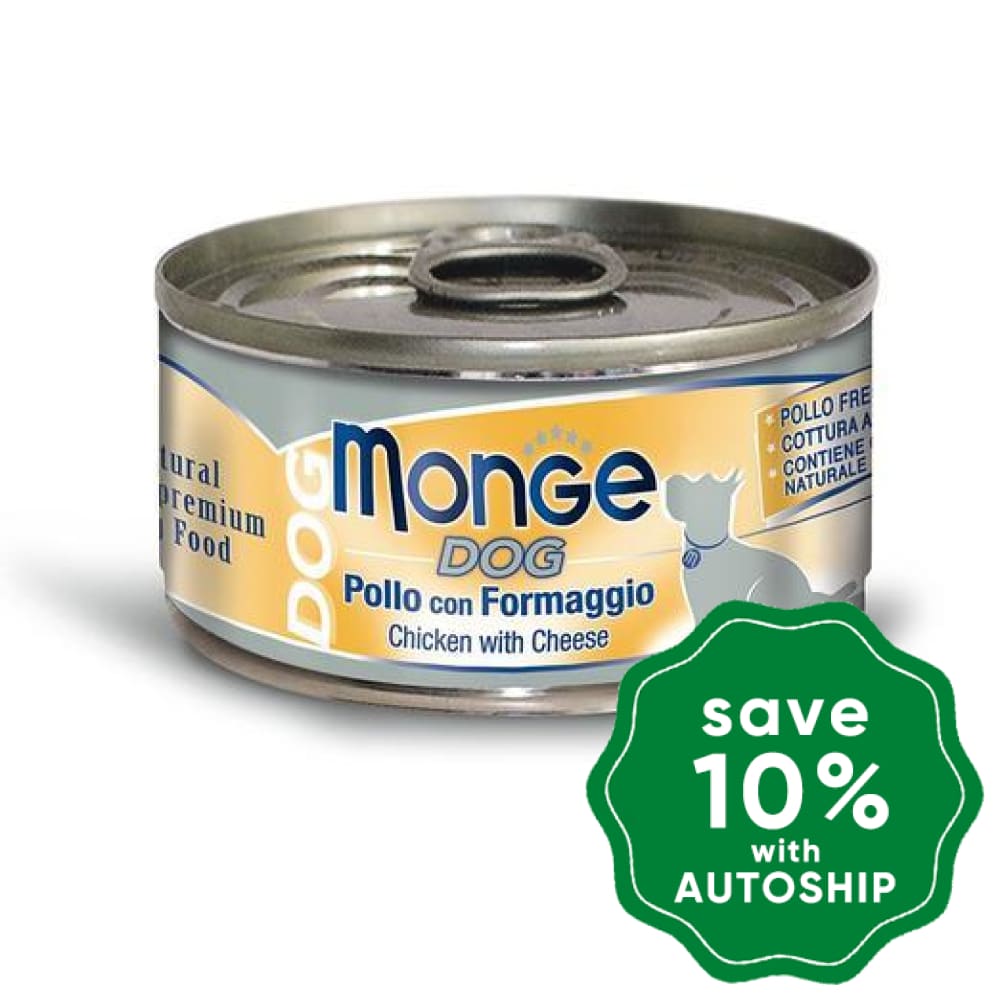 Monge - Chicken with Cheese Canned Dog Food - 95G (24 Cans) - PetProject.HK