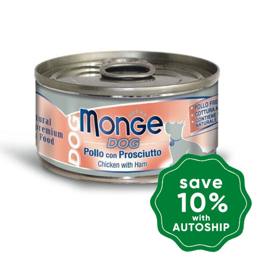Monge - Chicken with Ham Canned Dog Food - 95G (24 Cans) - PetProject.HK