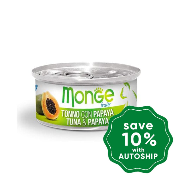 Monge - Fruits - Tuna with Papaya Canned Cat Food - 80G (24 Cans) - PetProject.HK