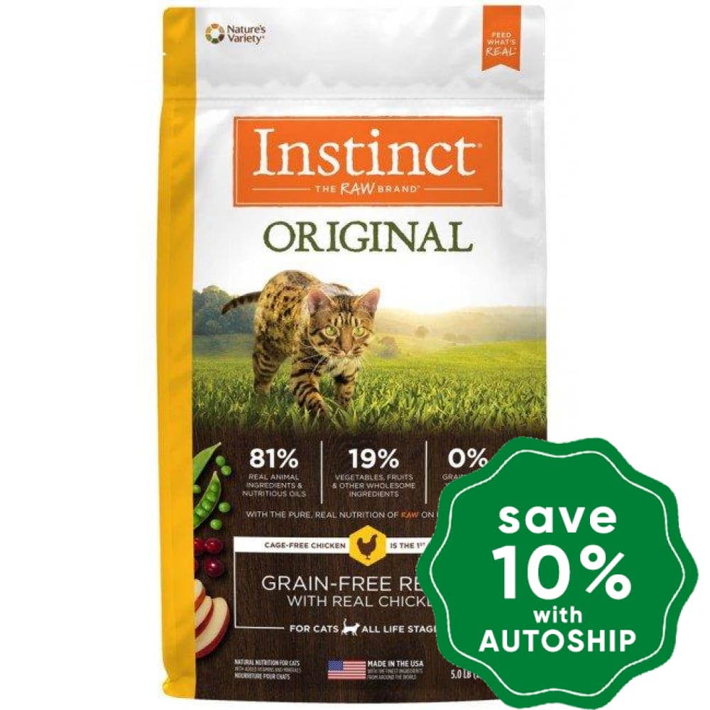 Nature's Variety Instinct - Cat Dry Food - Original Grain-Free with Chicken - 5LB - PetProject.HK