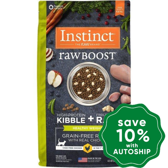 Nature's Variety Instinct - Cat Dry Food - Raw Boost Grain-Free with Chicken - Healthy Weight - 10LB - PetProject.HK