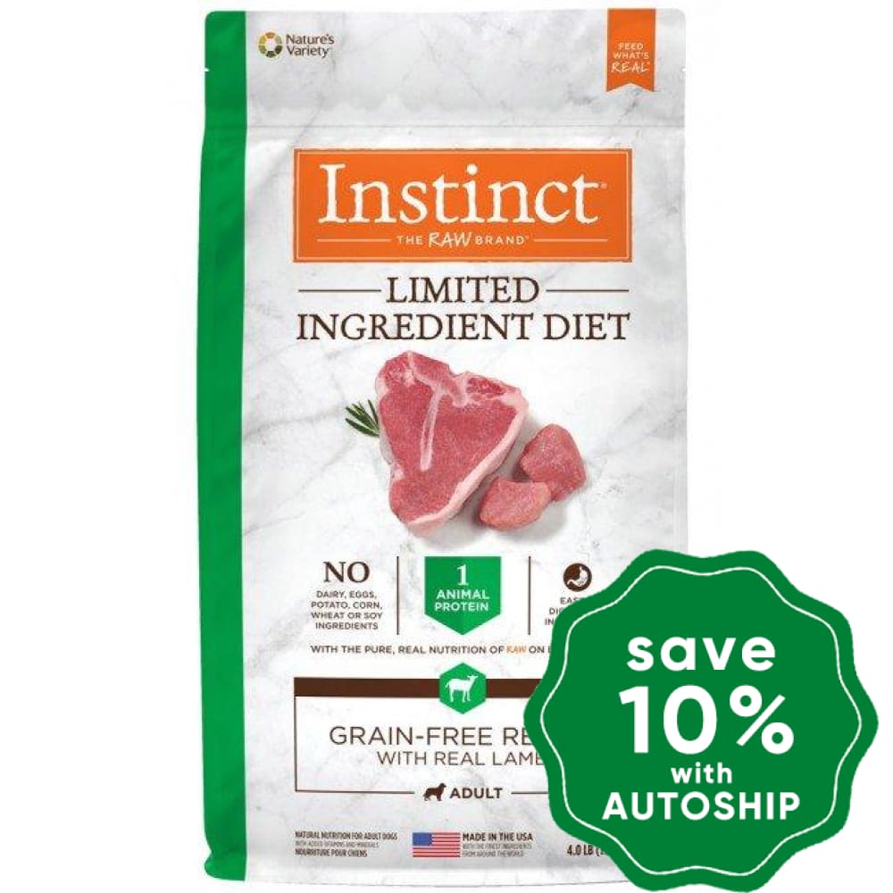 Nature's Variety Instinct - Dog Dry Food - Limited Ingredient Diet Grain-Free with Lamb - 4LB - PetProject.HK