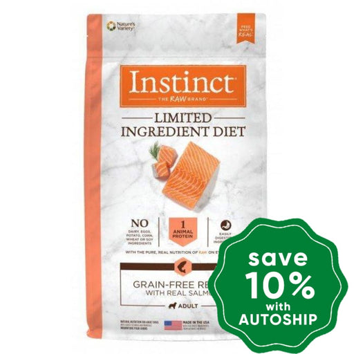 Nature's Variety Instinct - Dog Dry Food - Limited Ingredient Diet Grain-Free with Salmon - 20LB - PetProject.HK